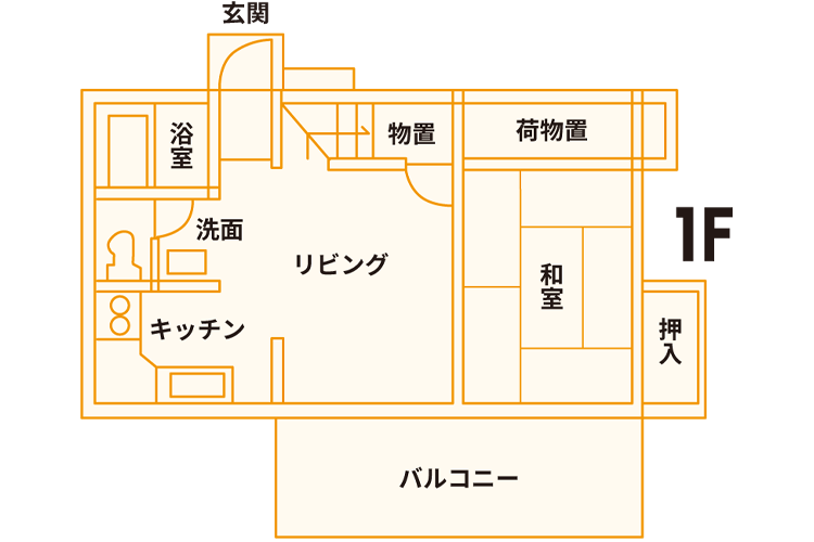 コテージかじか荘 間取り1F 阿南温泉 かじかの湯