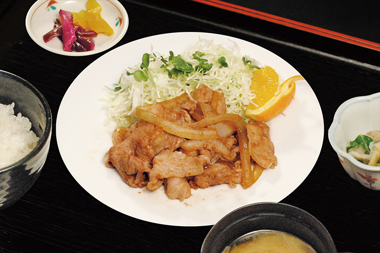 豚生姜焼き定食 和食処 かじか亭